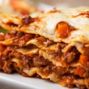 Nahaufnahme einer italienische Lasagne